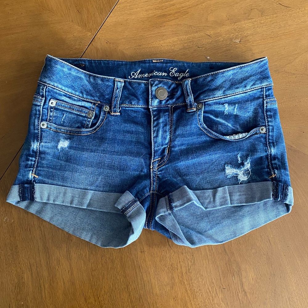 American Eagle super stretch jean shorts 4